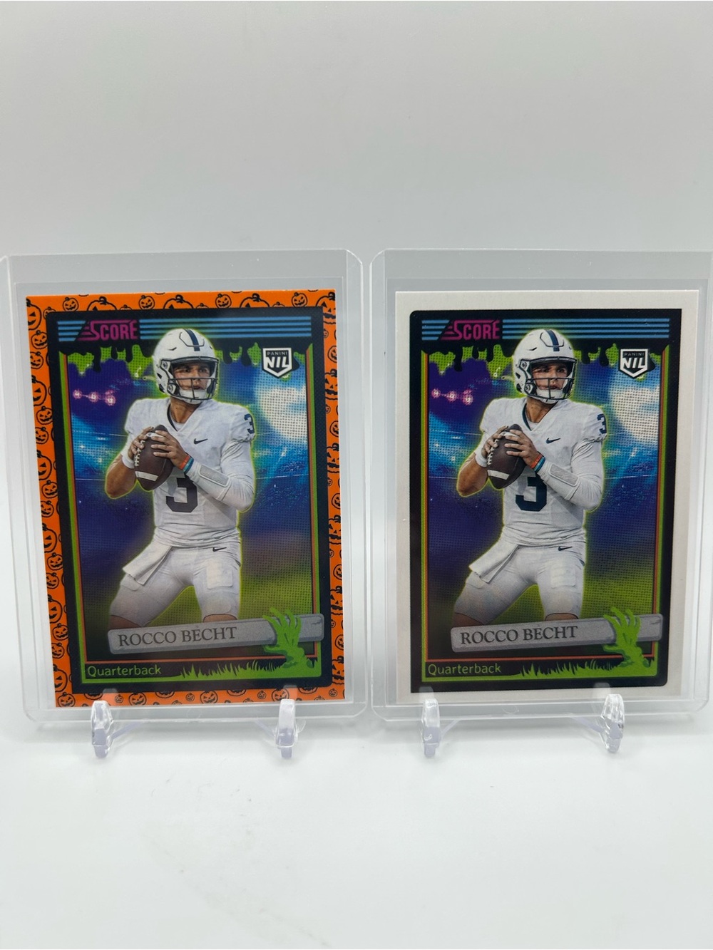 Rocco Becht Panini 2026 Score A Treat Football Trading Cards 2-Card Set 🏈🎃